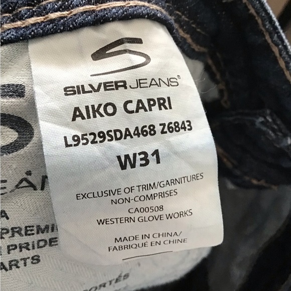 Womens Silver Jeans Denim Aiko Capris - Picture 4 of 6